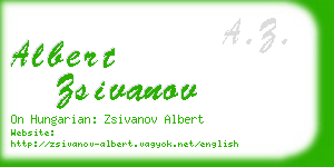 albert zsivanov business card